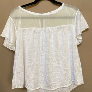 aeropostale sheer white tshirt